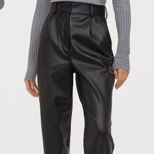 h&m vegan leather pants
